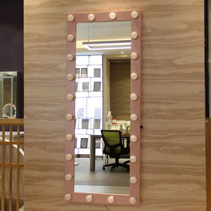 <span class=keywords><strong>Espejo</strong></span> de cuerpo entero de pie de tocador <span class=keywords><strong>Hollywood</strong></span> tamaño grande con luz LED mobiliario de hotel Rosa Best Western - Product Image 2