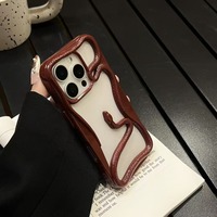 Mode 3D Serpent Motif Placage Téléphone étui pour iphone 16 14 13 12 Creux Mince Antichoc De Protection TPU Couverture