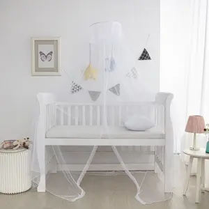 Hot Sale Baby Crib Mosquito Net Bed Canopy For Baby Crib With Metal Pole