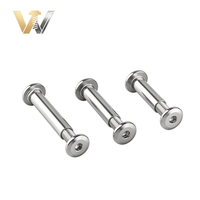 Vis de fixation mâle-femelle M3 M4 M5 M6, rivets métriques, acier inoxydable 304, tête plate chanfreinée, jeu de douilles hexagonales