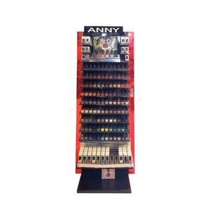 Support de présentation au sol moderne en acrylique et métal pour vernis à ongles avec étagères séparatrices pour salon, magasin de détail, présentoir de marchandises - Product Image 2