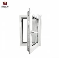 Ventana Abatible de PVC Resistente a la Intemperie, Ventana Abatible de PVC Reforzada de Seguridad