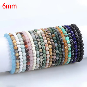 6Mm Đá Tự Nhiên Vòng Hạt Vòng Đeo Tay Agate Tay Chuỗi Đá Quý Pha Lê Bead Vòng Đeo Tay Cho Phụ Nữ Và Nam Giới - Product Image 2
