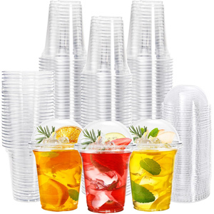 ถ้วยพลาสติกใสย่อยสลายได้เกรดอาหาร PLA พร้อมฝาปิด - Product Image 1