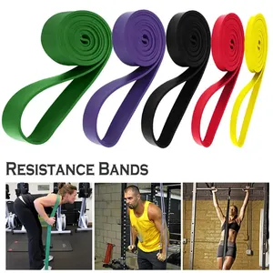 Bandes de résistance robustes, lot de 5, boucle pour exercices de gym, traction, entraînement physique - Product Image 5