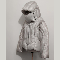 Vêtements en gros DiZNEW OEM, veste thermique d'hiver pour homme, veste matelassée à capuche surdimensionnée avec fermeture éclair, veste unisexe