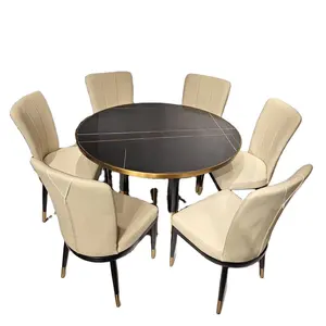 high end dining table set modern simple design round restaurant modern restaurant kitchen dining tables with chair