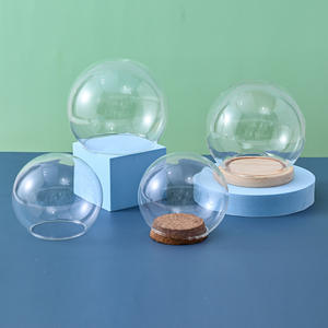烘焙蛋糕球形高硼硅玻璃罩永生花圆形防尘罩LED灯罩软木瓶工厂批发 - Product Image 5