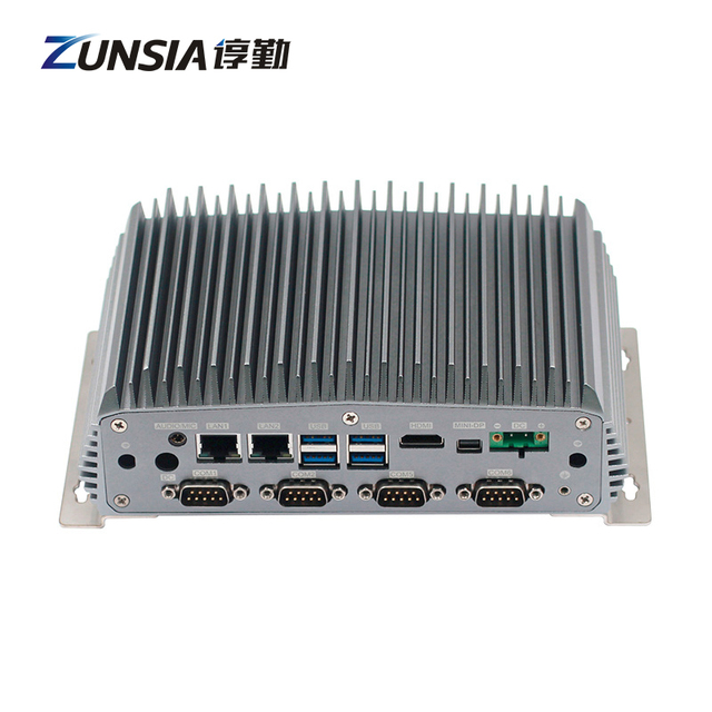 Intel 11th Gen Fanless Mini PC 2 Ethernrt 6*Com Core I5 I7 I5-1135G7 I7-1165G7 DDR4 8GB 512GB X86 Compact Embedded Industrial PC