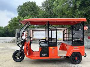 Nouveau modèle de tricycle électrique chinois Model3, taxi Bajaj Tuk Rickshaw à carrosserie ouverte, 6 passagers, à vendre - Product Image 6