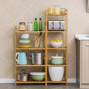 Floor-standing multi-tiered <b>storage</b> rack for home use, multifunctional snack <b>storage</b>, kitchen and living room <b>storage</b>, - Product Image 4