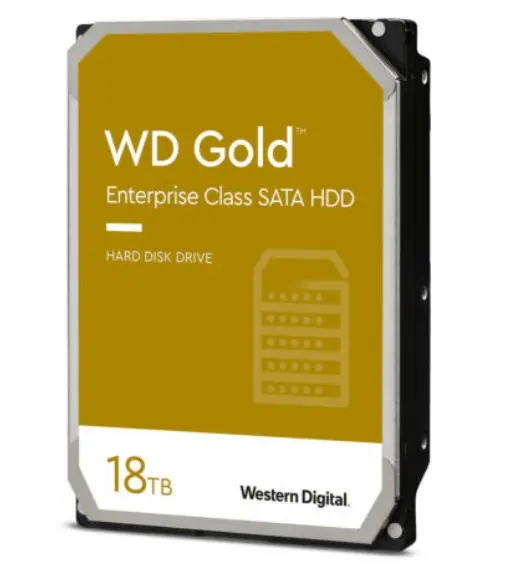 पश्चिमी डिजिटल HDD सोने 18TB 3.5 "512e SATA 6 Gb/s WD181KRYZ