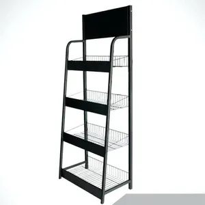 TMJ-2206 storage stand Supermarket store grocery Flooring customized bread candy food iron steelwire metal display rack