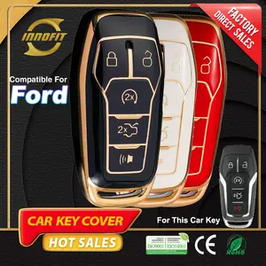 Innofit TPU Car Key Bìa Fob trường hợp nhà máy cho TOYOTA Renault Volkswagen Mazda Ford Hyundai Honda Kia Chevrolet phụ kiện tự động