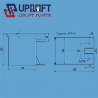 UPlift OX-12C – Huile de lubrification pour rail de guidage d'ascenseur industriel, grande capacité, avec garantie d'un an – Pièces d'ascenseur