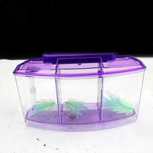 LED Light Acrylic Three Splits Betta Fish Bowl Triple <strong>Bow</strong> Fighting Isolation Breed Box for <strong>Aquarium</strong> - Product Image 2