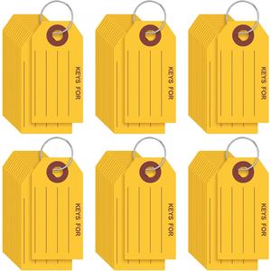 Etiquetas Personalizadas para Llaves con Anillas de 1.38 x 2.76 Pulgadas, Etiquetas para Llaveros, Etiquetas para Cajas, Oficina, Tienda, Suministros para Automóviles - Product Image 1