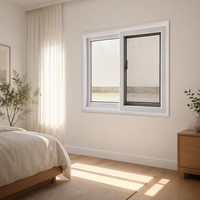 Ventana Corredera de PVC para Hotel Moderno, Totalmente Certificada, Doble Acristalamiento, Insonorizada, Acústica, Sistema CE EN 14351-1, Exterior