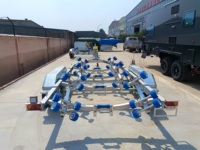 Remorque marine de 8,6 m, grand volume, haute capacité de charge, remorque à double essieu, remorque pour bateau