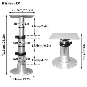 Pied de <span class=keywords><strong>table</strong></span> pneumatique réglable en 3 étapes HWHongRV pour <span class=keywords><strong>camping</strong></span>-<span class=keywords><strong>car</strong></span>, caravane, bateau, yacht - Product Image 6