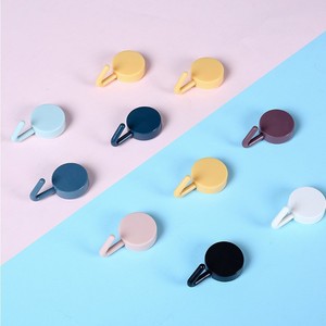 Wholesale Double Sided Self Adhesive <b>Hooks</b> Kitchen Wall Multi-color Nordic Style Modern PVC <b>Plastic</b> Support - Product Image 6