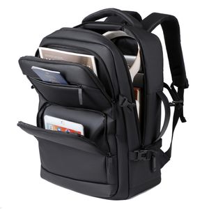 Sac à dos professionnel noir pratique avec logo personnalisé, port de charge USB, pour les voyages et le travail - Product Image 3