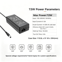 Adaptateur secteur industriel MYIXI 75W 230V vers 24V/19V/12V 4.7A 3A KC avec prise EU, prise DC 2.5mm, 4 broches DIN, pour moniteur LCD, PC, en matériau plastique