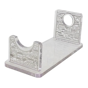 Soporte de Acrílico Transparente con Diseño de Jerusalén Personalizado, Soporte de Lucite para Shofar, Base de Exhibición para Shofar, Regalo Judaico para Rosh Hashanah - Product Image 2