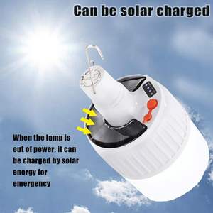 Ampoule LED solaire en gros à économie d'énergie, lampe d'urgence alimentée par énergie solaire, pour camping, marché nocturne, mobile, extérieur, suspendue - Product Image 5