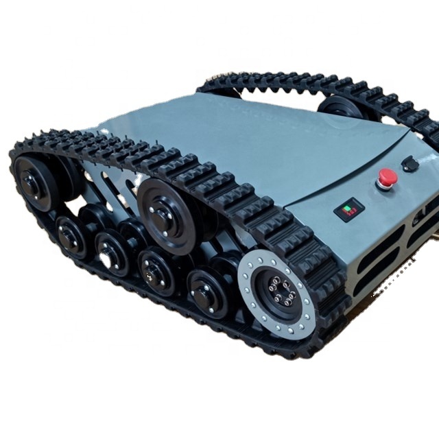 Rubber Track Chassis for Small Robot with 80kg Load Weight