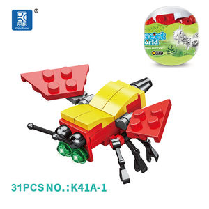 Nuevo K41A 6 en 1, Bloques <span class=keywords><strong>de</strong></span> Construcción <span class=keywords><strong>de</strong></span> Plástico, Serie <span class=keywords><strong>de</strong></span> Insectos y Vehículos, Juguetes para Niños, Mini Caja, Escala 1:36 - Product Image 4
