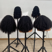 Perruque bouclée crépue en cheveux humains, densité 250, 22 pouces, dentelle HD transparente 13x4, sans colle, pour femmes