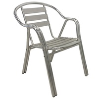 Chaise de jardin moderne en aluminium à double tube pour restaurant et café
