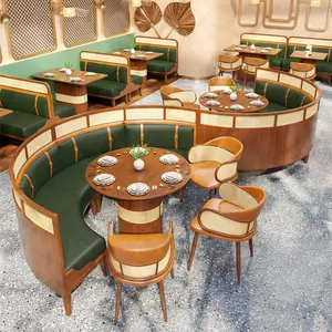 Antique style solid oak wood Restaurant Sets Furniture fast food Furniture Dining Tables and Chairs for Coffee Cafe Shop