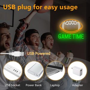 Game Time Letreros Neon Football LED dimmable USB powered ambient <b>light</b> store <b>window</b> decoration <b>light</b> street indicator <b>light</b> 5v - Product Image 2