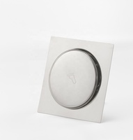 Siphon de sol escamotable en acier inoxydable commercial pour douche, salle de bain, cuisine, baignoire, avec filtre anti-odeur et couvercle à mécanisme clic