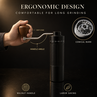 Penggiling Kopi Manual Kelas Atas Grosir untuk Penggemar Kopi, Penggilingan Presisi, Gagang Walnut, Ringan, Pasokan Langsung Pabrik, Penawaran Grosir