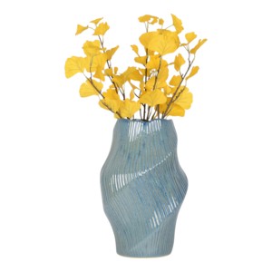 Vaso in Ceramica Ondulato Scultoreo, Vaso Moderno Scanalato per Fiori, Decorazione per Soggiorno e Camera da Letto - Product Image 3