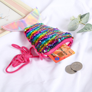 Glittering Mermaid Coda Della Borsa Della Moneta Della Coda Della Sirena di Paillettes Crossbody Raccoglitore Della Moneta Borse per I Bambini Poco Ragazze Del Partito <span class=keywords><strong>Regali</strong></span> Di Compleanno - Product Image 2
