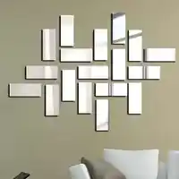 Acrylic Wall Decor Rectangle Shape Acrylic Mirror Wall Stickers Wall Decor Self Adhesive