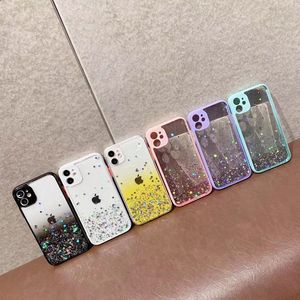 สีลูกกวาดGlitterดาวสําหรับiPhone 12 13 14 15 Pro Max XR XSMax 6 7 8 7PlusซิลิโคนTPUกลับสําหรับiPhone 1 - Product Image 2