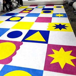 <span class=keywords><strong>Tappeto</strong></span> Personalizzato per Asilo, Sala Giochi, Esposizione d'Arte, Stand Pop-up, Motivi Geometrici Colorati, Stampa HD Ignifuga - Product Image 1