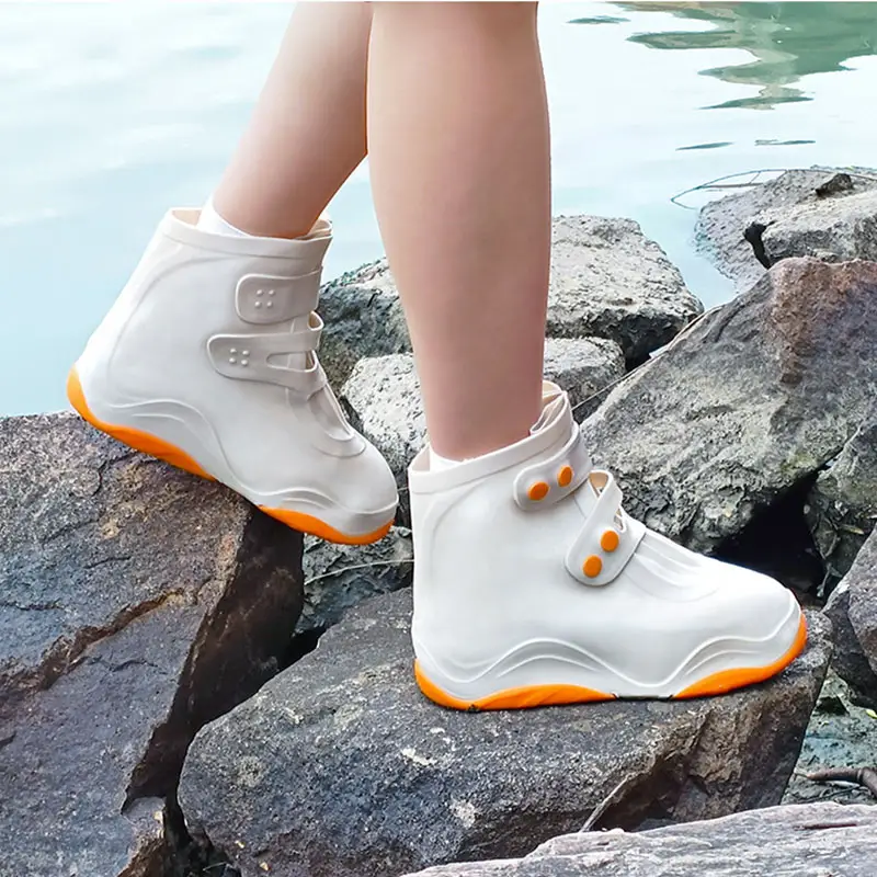 Wholesale Rain Boots For Women Waterproof Shoe Covers Rainproof Non-slip Thickened Wear-resistant Children Rain Boots