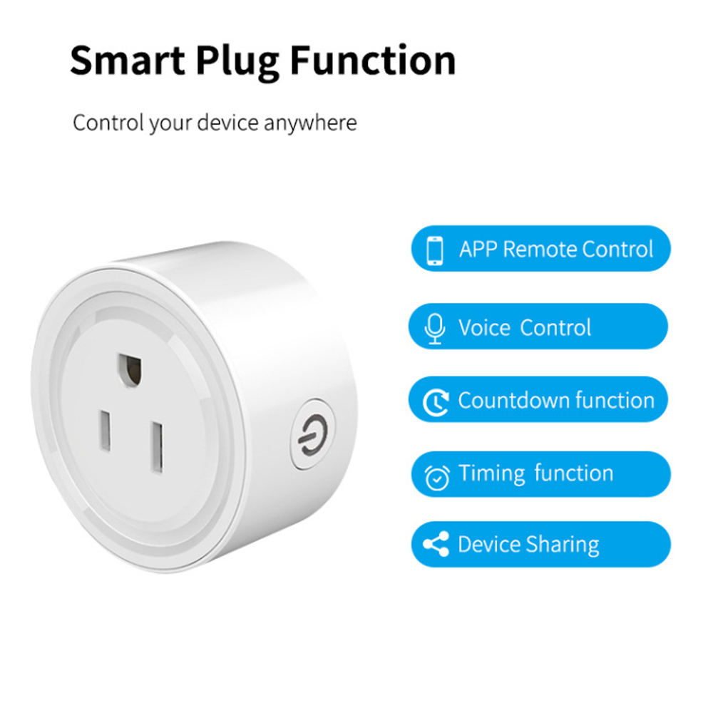 HONPNK04 10A/16A Smart WiFi Plug with FCC RoHS Wireless Voice Control Timer Surge Protection