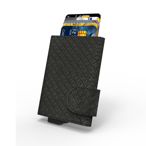 CardHoda Aluminum Card Holder RFID Protection Black Minimalist <b>Wallet</b> Short Length Unisex Fold Closure - Product Image 5
