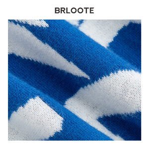 Pullover in lana Jacquard con scritta da uomo BRLOOTE maglione giovanile alla moda per l'abbigliamento autunnale e invernale in contrasto con lo stile Barut - Product Image 6