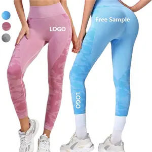 Hot Selling High Taille Fitness Yoga Hosen Pfirsich Gesäß Tarnung Yoga Leggings für Frauen Push-up Workout Sport Leggings