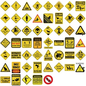 50 autocollants vintage avec des phrases amusantes, des citations humoristiques et des signes d'avertissement - Product Image 3