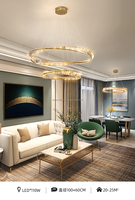 Lustres LED suspendus en cristal doré pour escaliers d'hôtel, décoration de mariage, plafonds hauts, style nordique moderne, garantie 2 ans