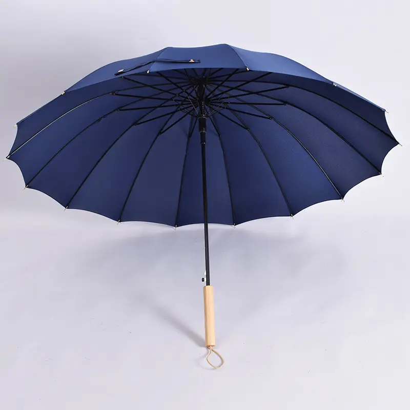 2024 바람 방지 프로모션 휴대용 비즈니스 선물 스틱 스트레이트 골프 우산 여성 남성